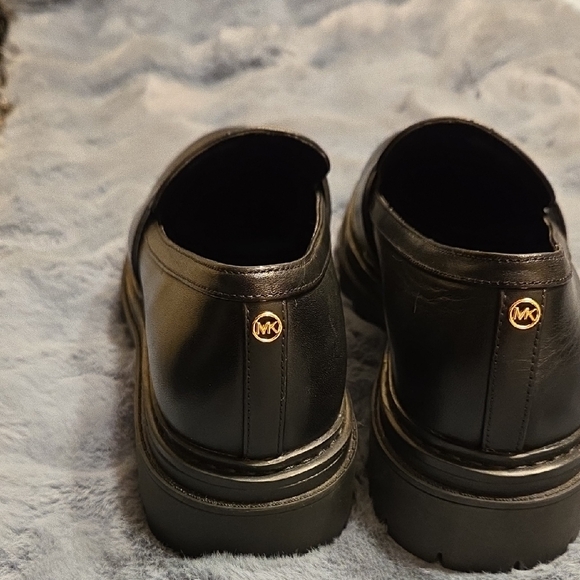 Michael Kors Dark Leather Loafers - Picture 2 of 8